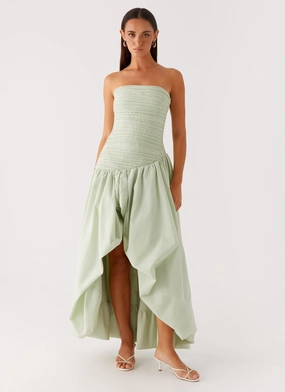 Misa Bubble Maxi Dress - Mint Sophisticated Appeal Curve-Enhancing