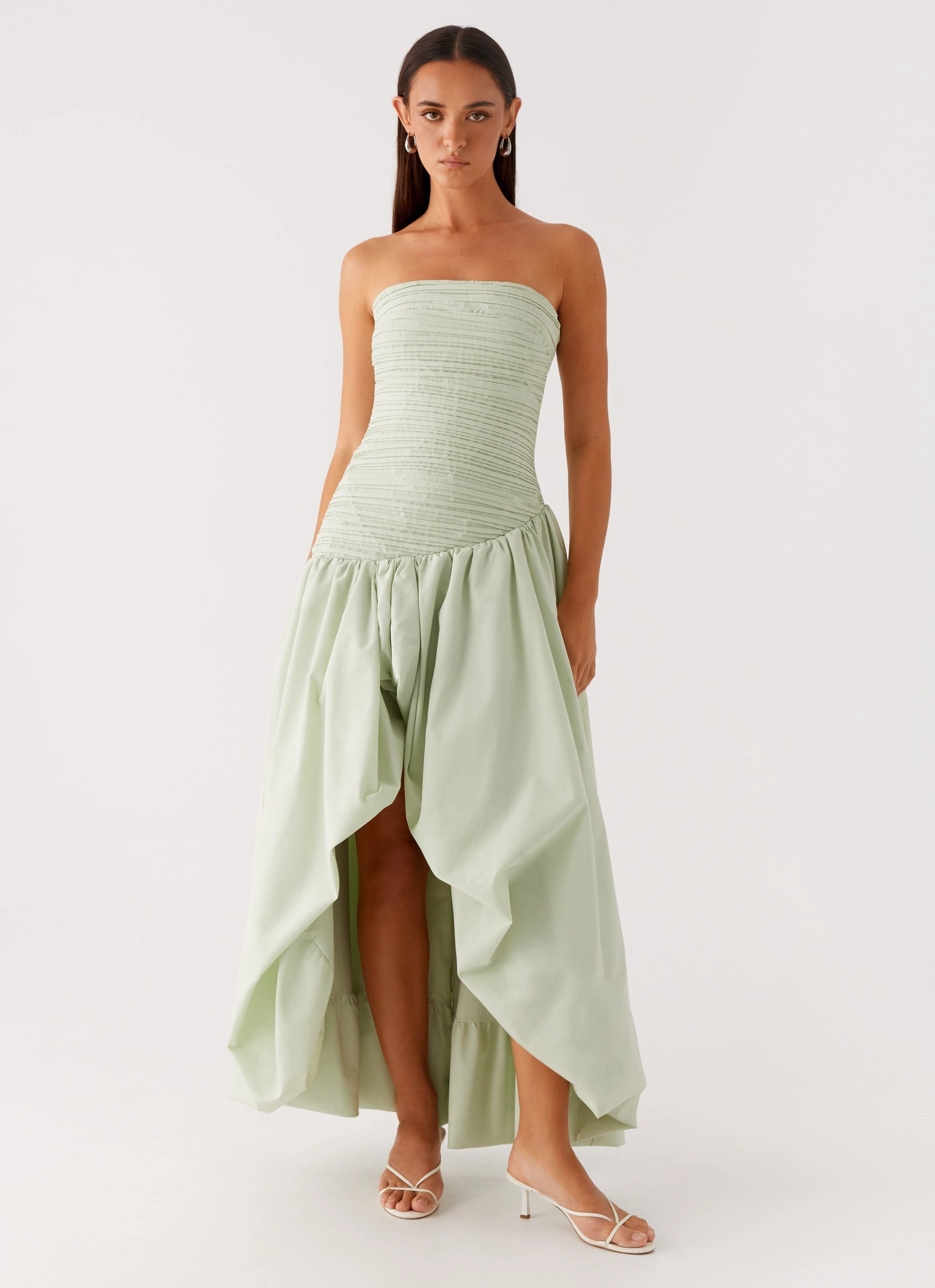 Misa Bubble Maxi Dress - Mint Sophisticated Appeal Curve-Enhancing