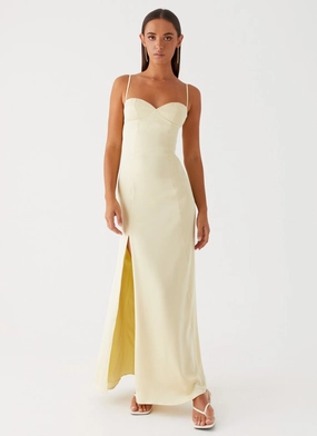 Miss Bloom Maxi Dress - Lemon Brunch Fit