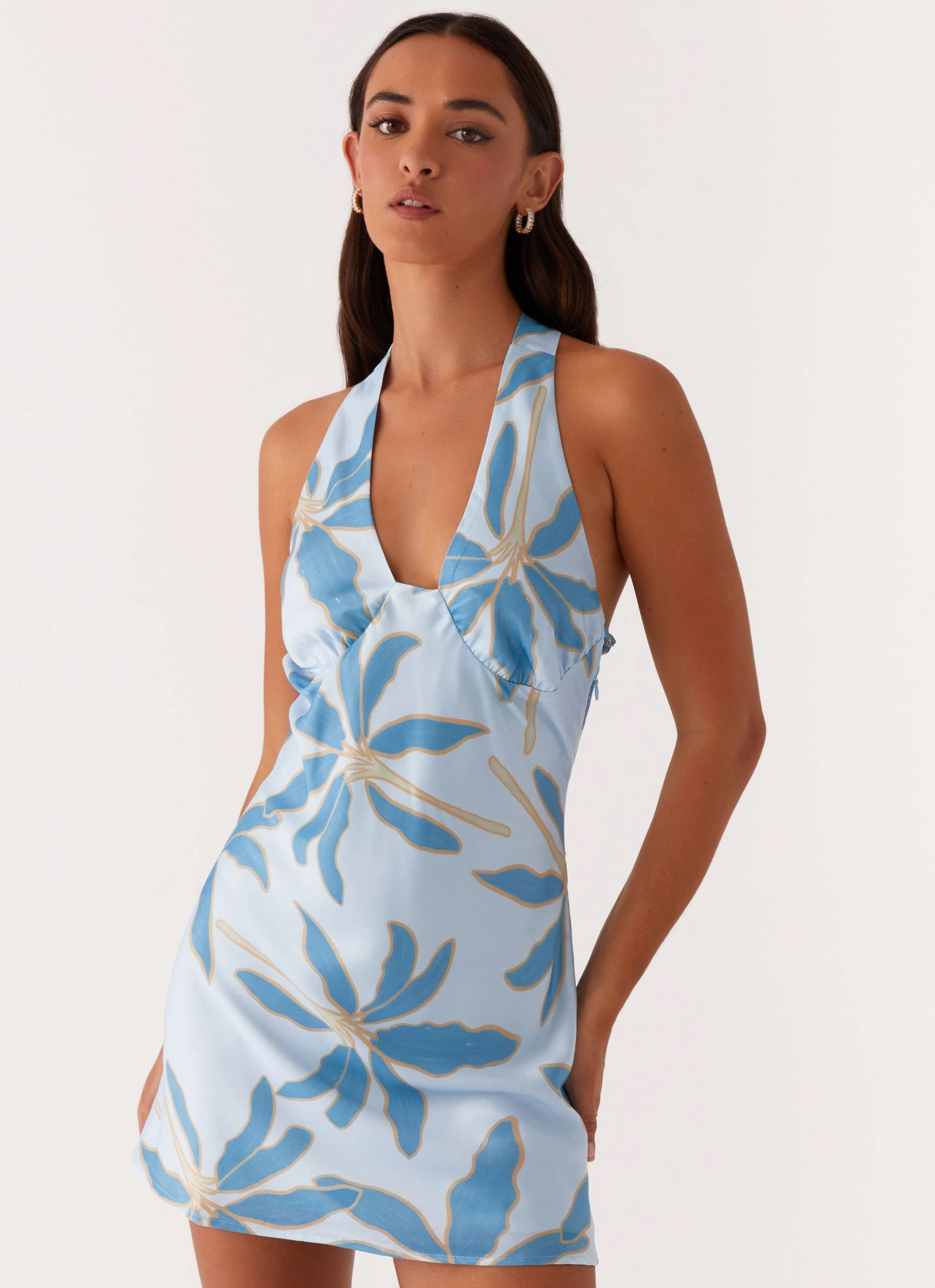 Miss Summer Mini Dress - Opulent Blue Relaxing Style