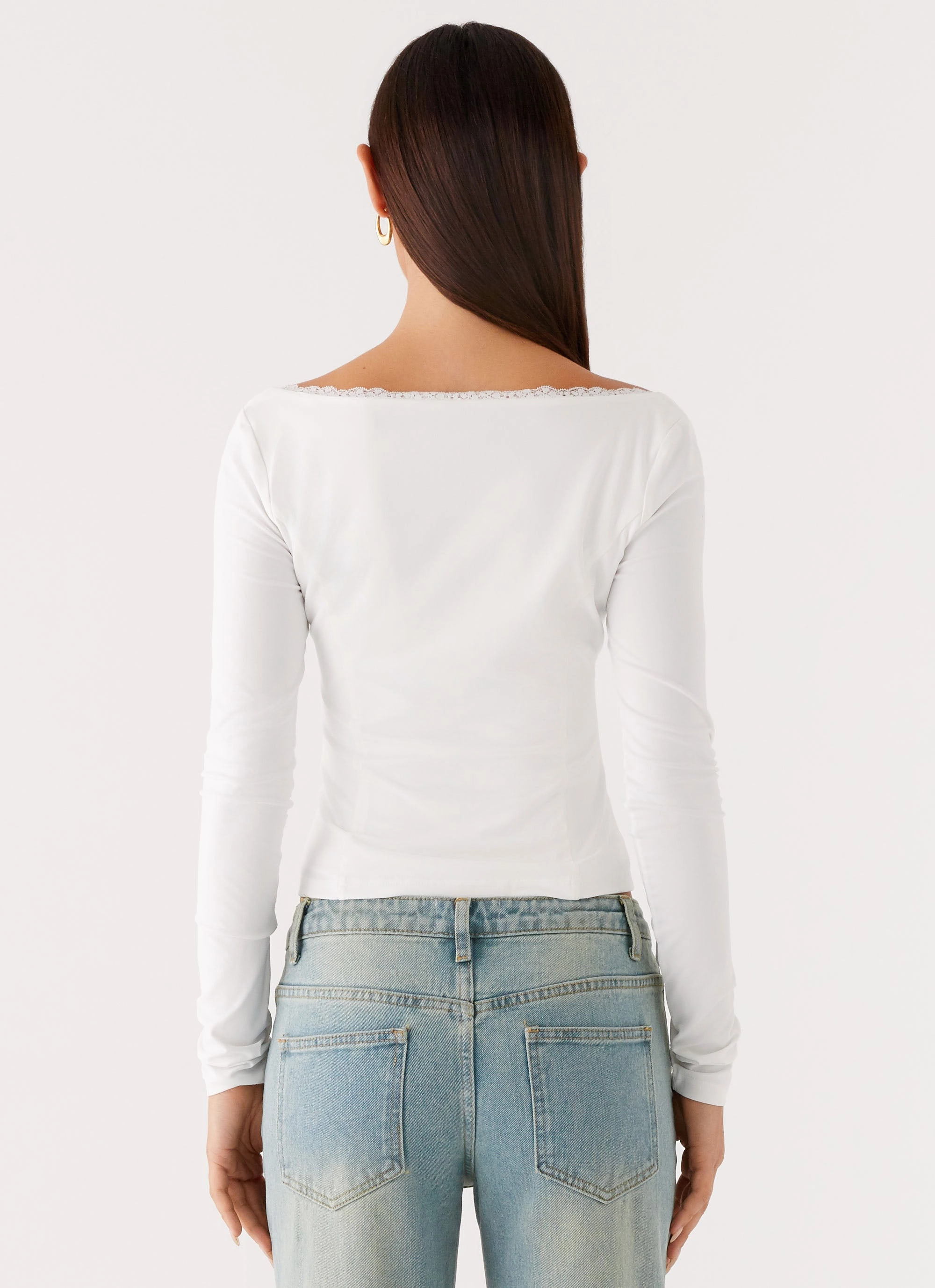 Moda Long Sleeve Top - White FadeResistantTechnology StretchTechnology