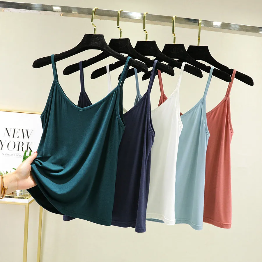 Modal Camisole V-Neck Indoor Strap Plus Size Thin Tops Women Camisole