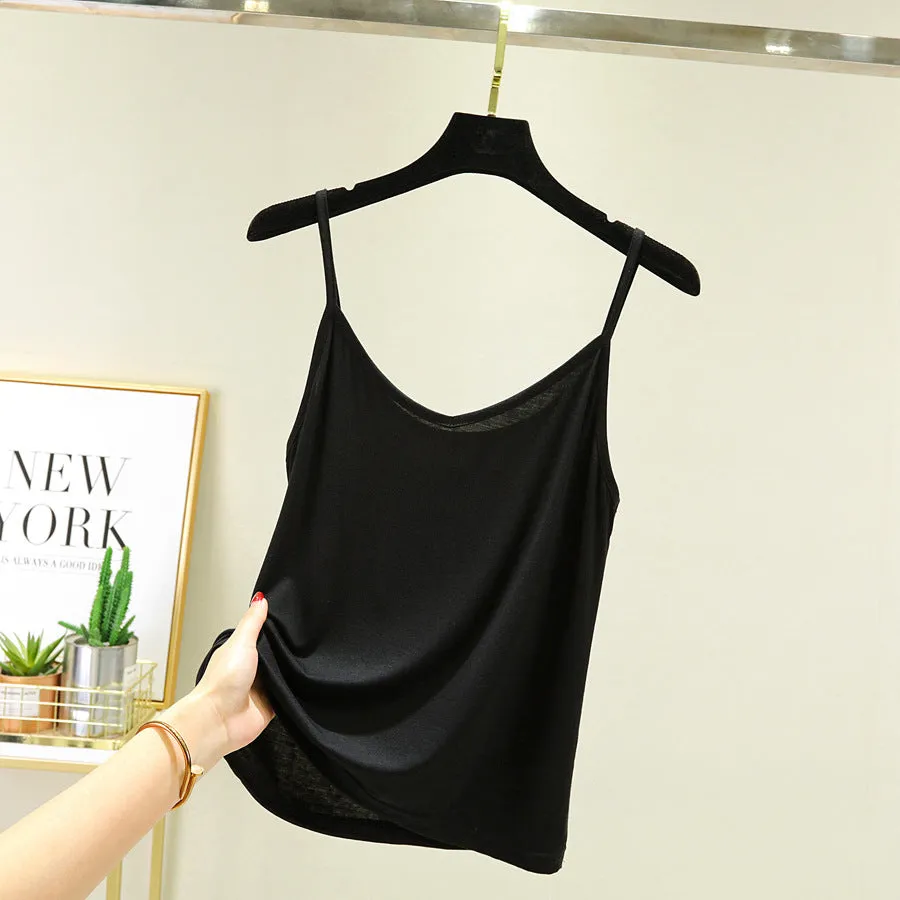 Modal Camisole V-Neck Indoor Strap Plus Size Thin Tops Women Camisole