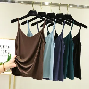 Modal Camisole V-Neck Indoor Strap Plus Size Thin Tops Women Camisole