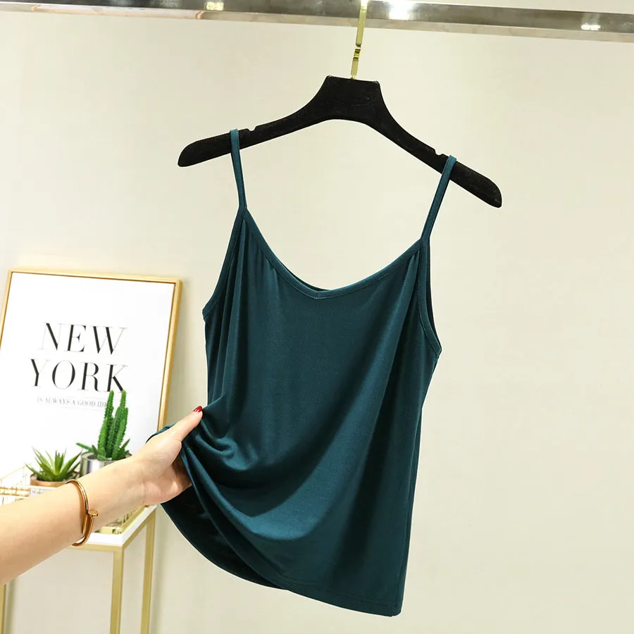 Modal Camisole V-Neck Indoor Strap Plus Size Thin Tops Women Camisole