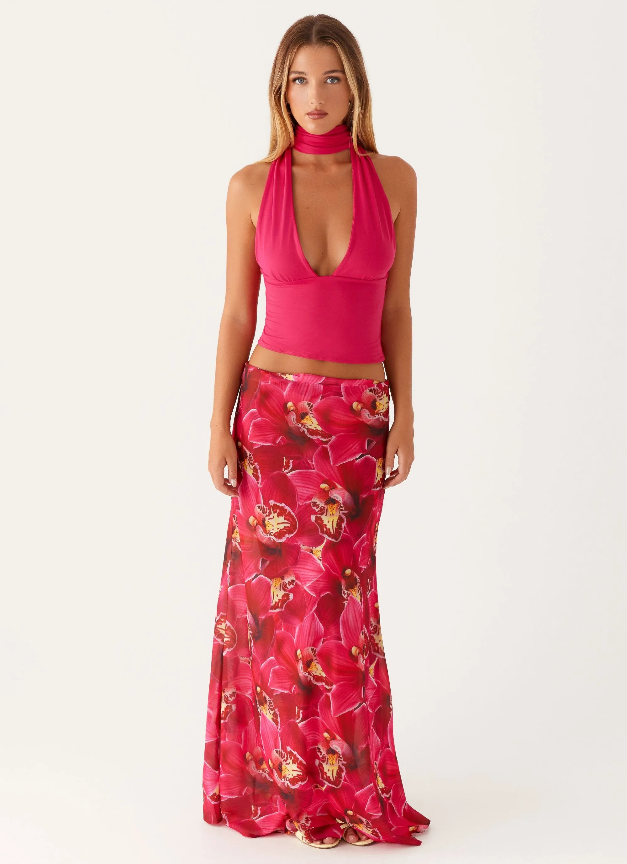 Simple Comfort Ashley Maxi Skirt - Orchid Pink