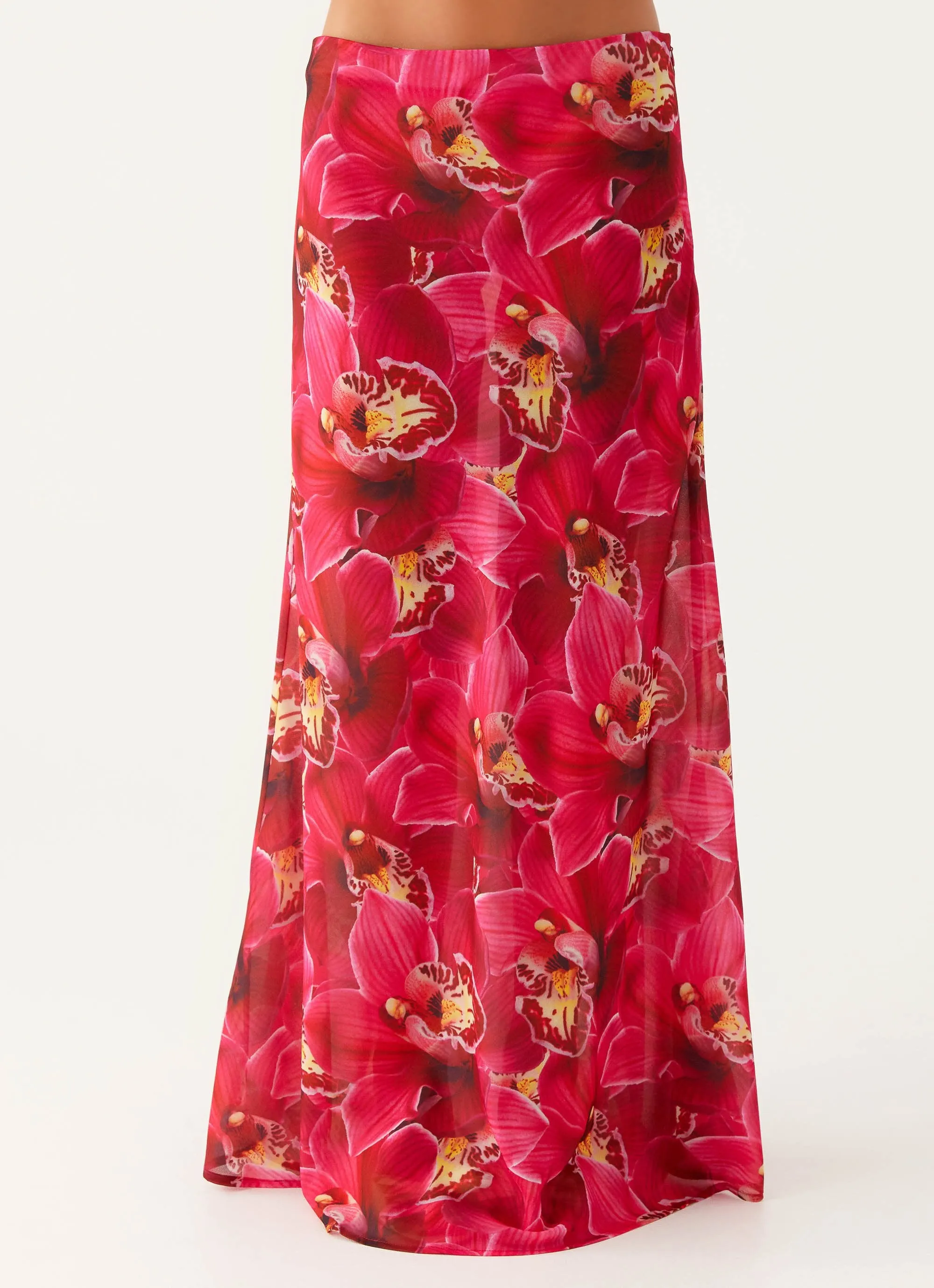 Ashley Maxi Skirt - Orchid Pink Light Outfit