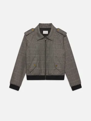 Modern Bomber Jacket -- Brown Multi