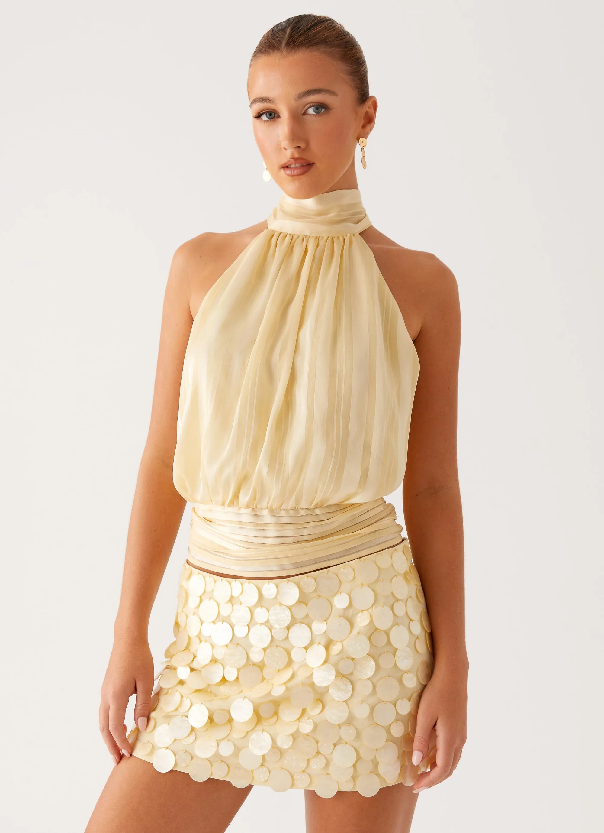 Outfit Focused Movie Star Mini Skirt - Yellow