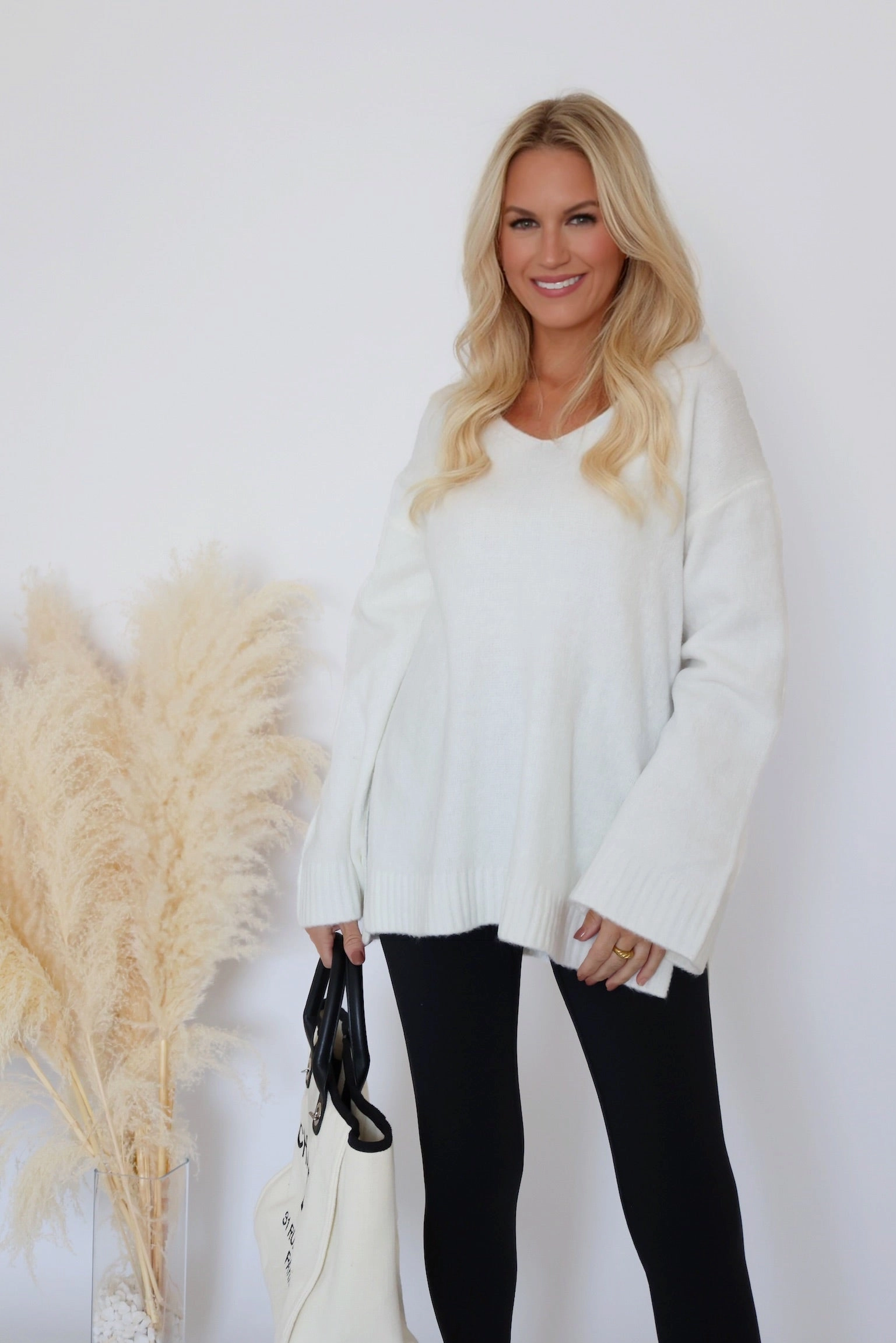 Minimalist Aesthetic Modern Sweater- Sea Salt (FINAL SALE)