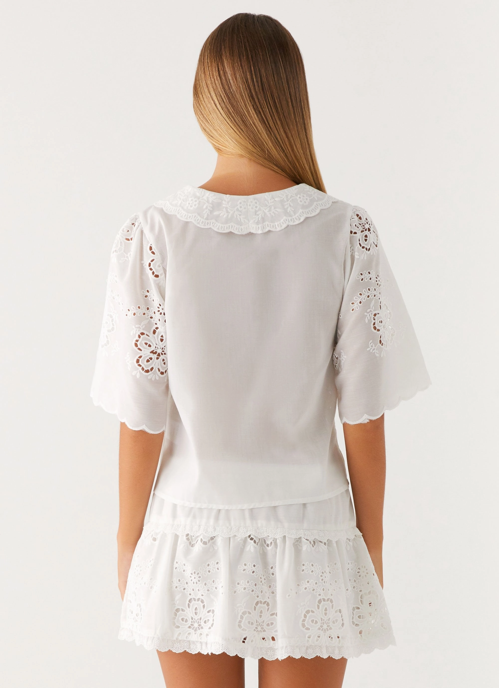 Summer Escape Embroidered Top - White Chic Look