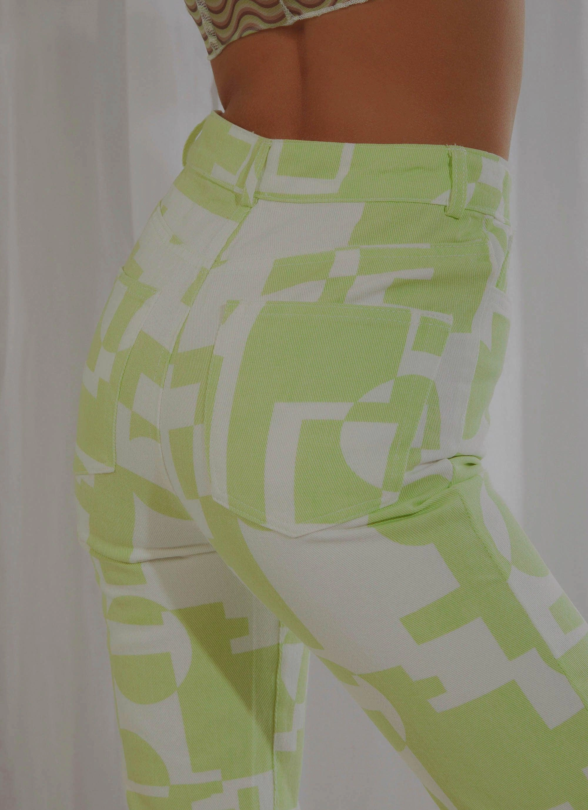 LowProfileStitching Electric Avenue Pants - Lime