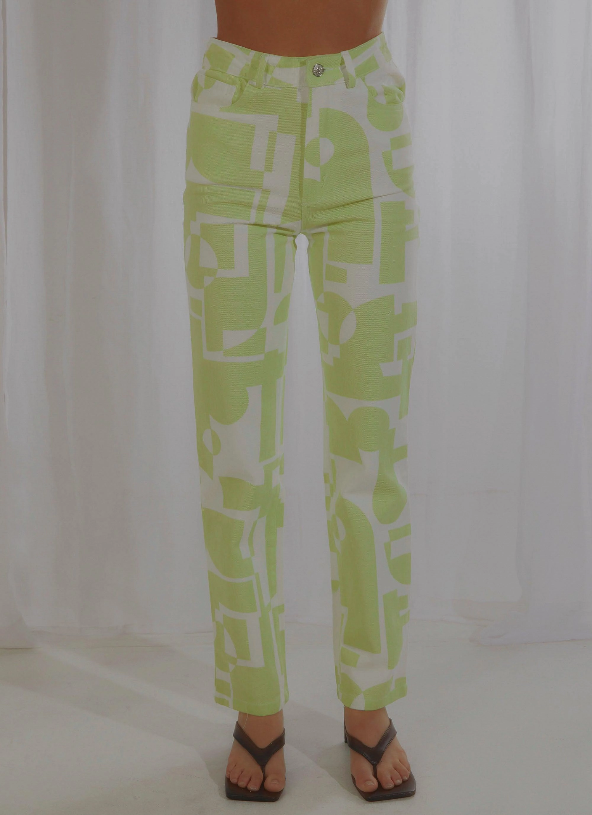 Odor Resistant Treatment Electric Avenue Pants - Lime