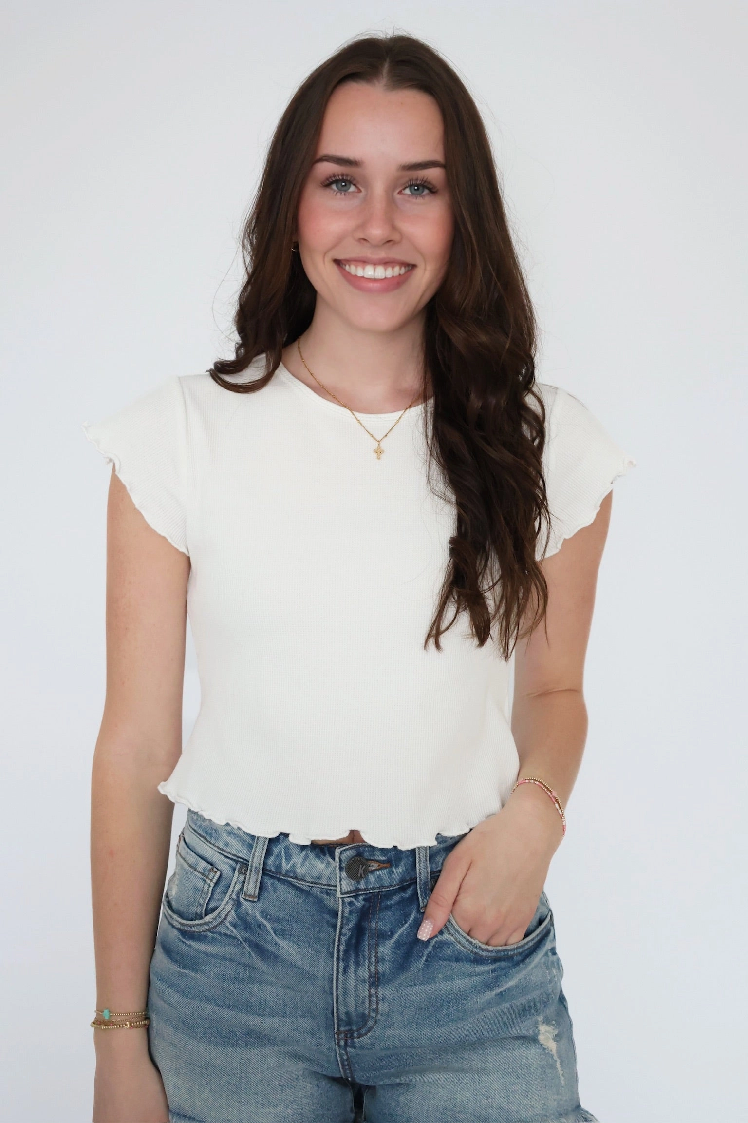 AdjustableCuffSystem Lauren Ribbed Tee