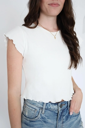 Lauren Ribbed Tee EcoFriendly Material