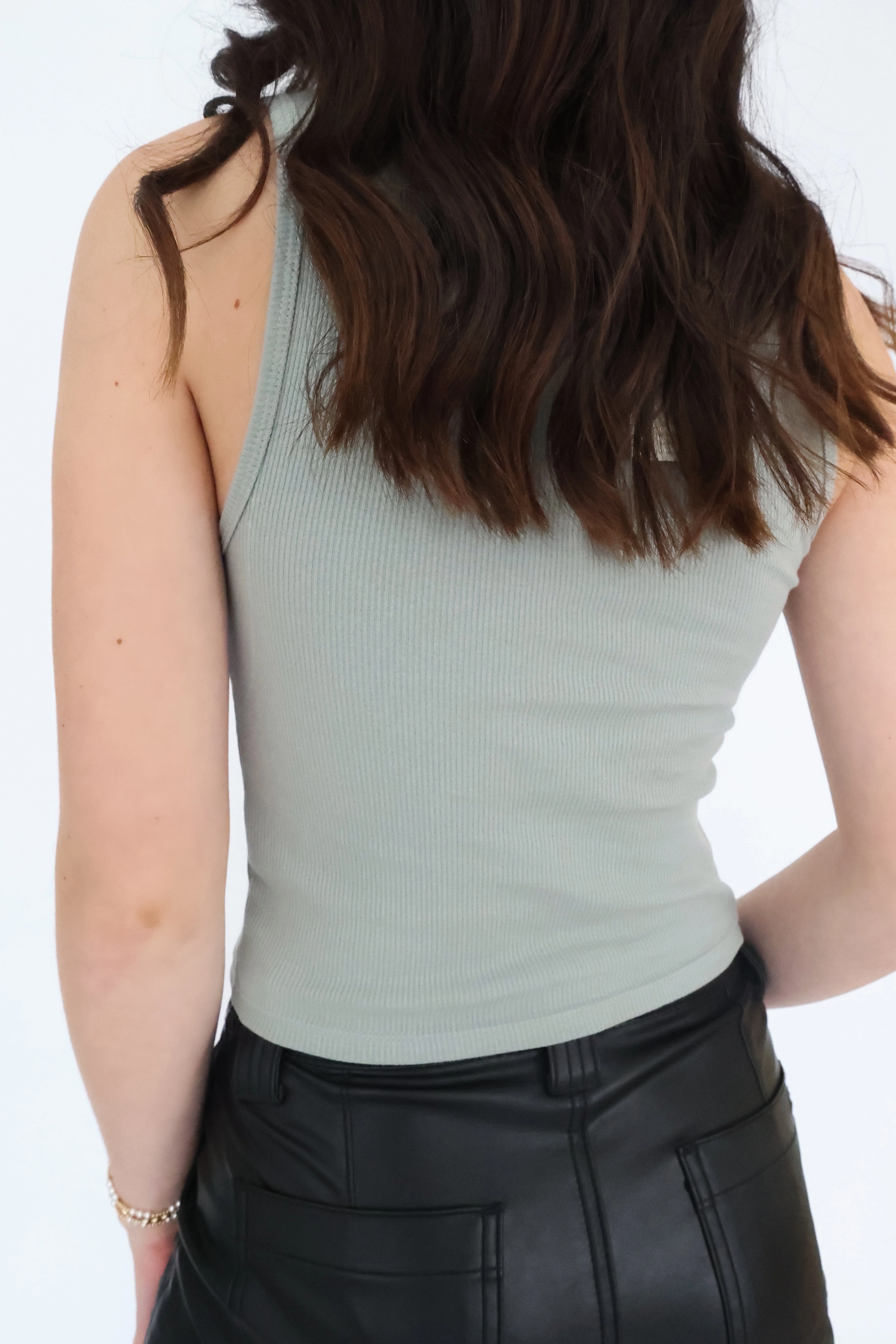 MultiFunctionalPockets High Collar Design Essy Rib Top (FINAL SALE)