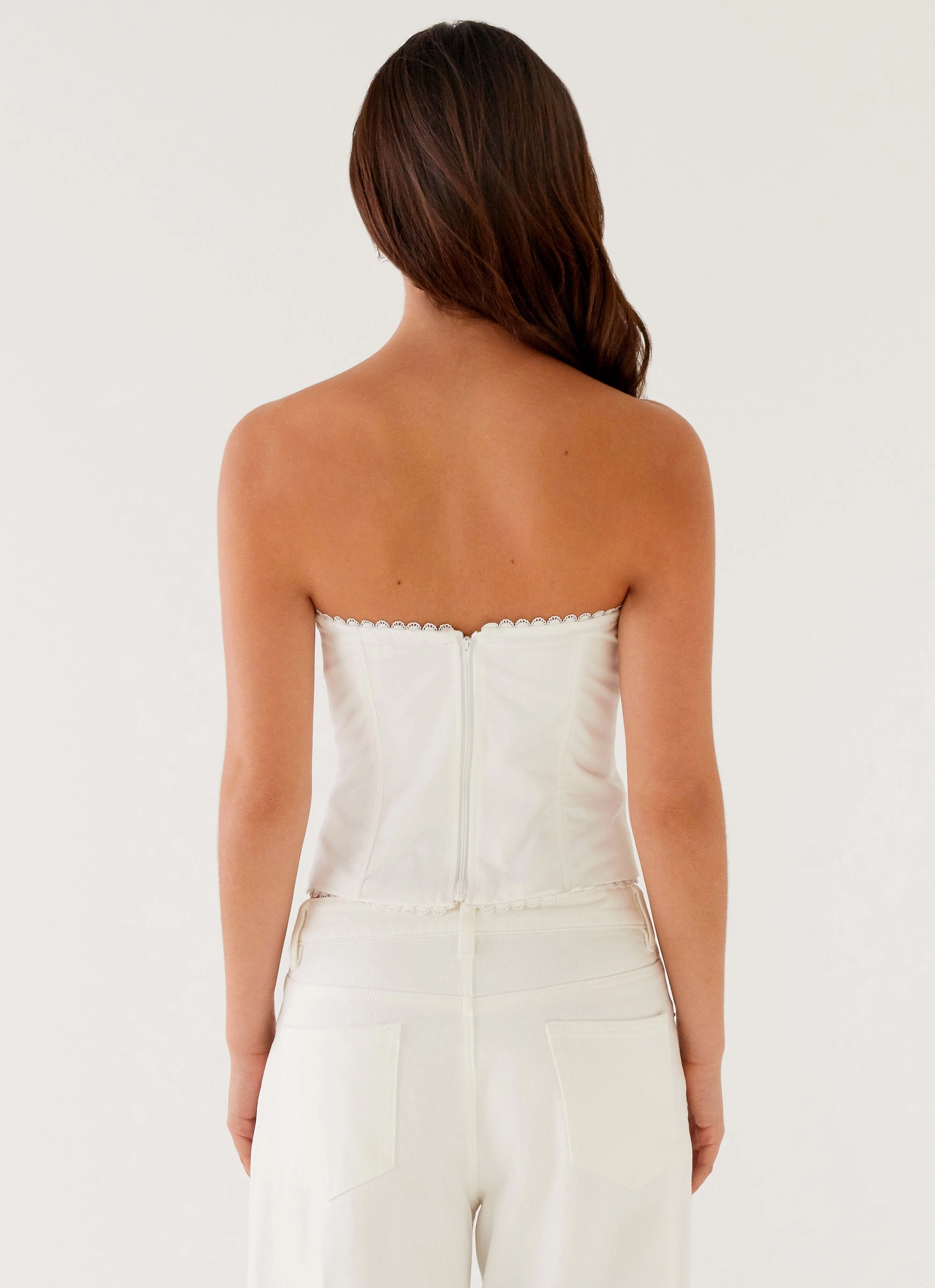 Tory Bustier Top - Ivory AntiOdor BreathableMeshInsert