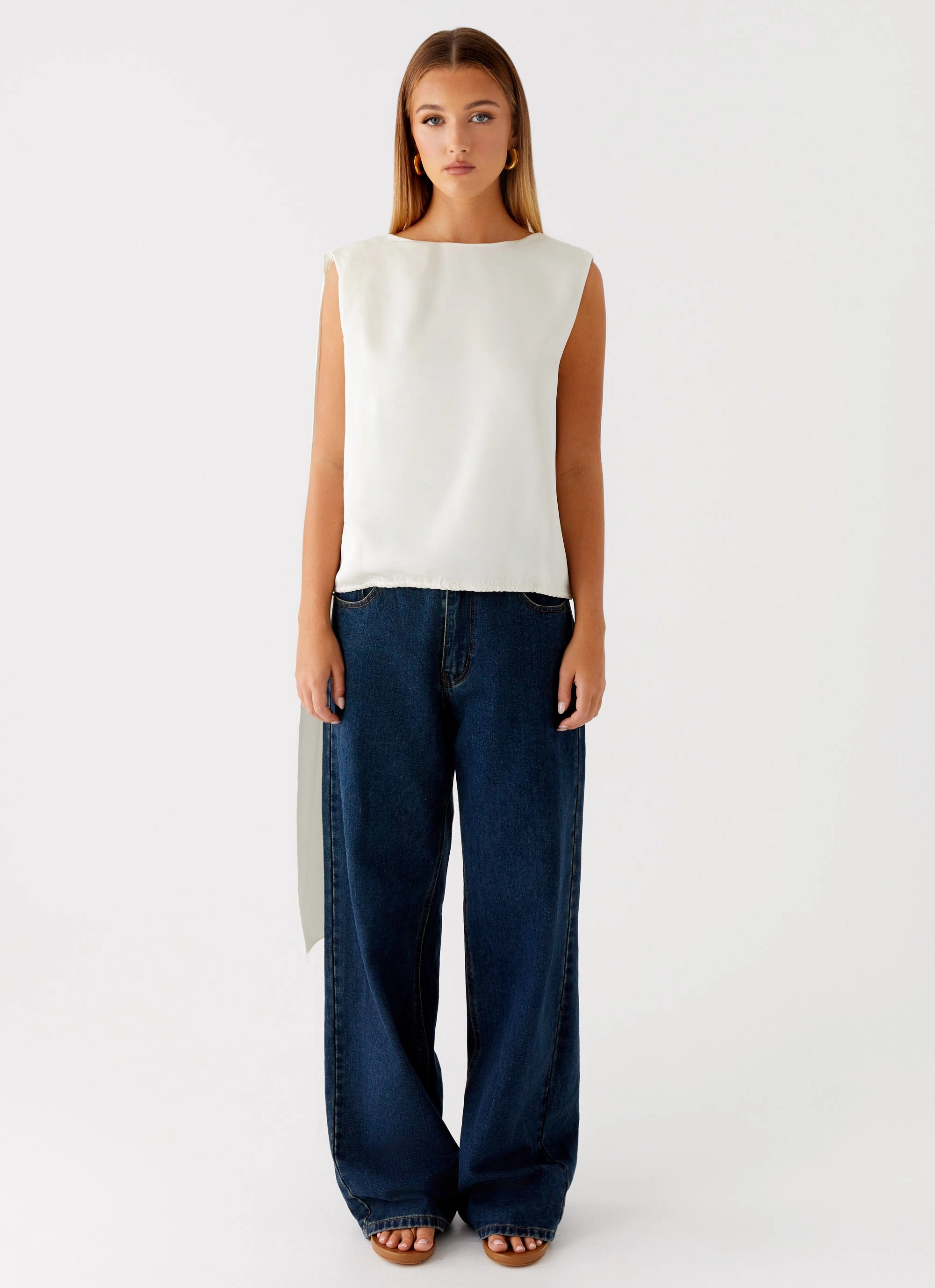 Bonded Seam Technology Mojito Cowl Top - Ivory