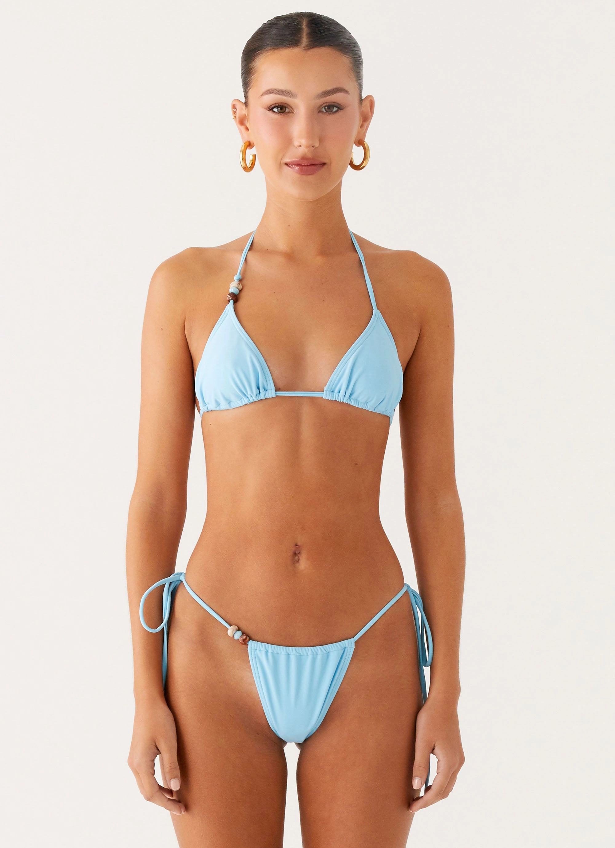 Layering Piece Ryland Bead Bikini Top - Turquoise