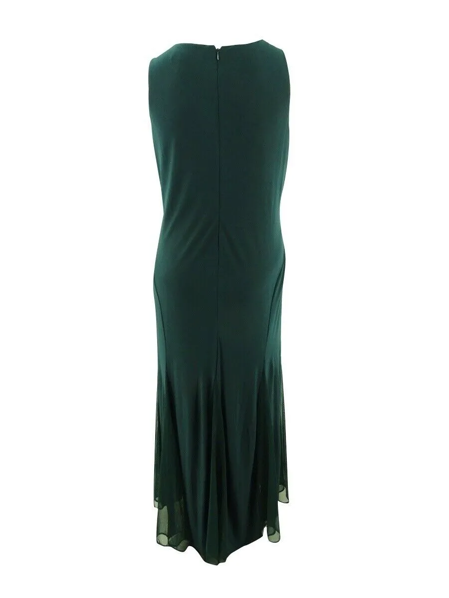 Morgan & Co. Plus Size Womens Rhinestone Trumpet Gown