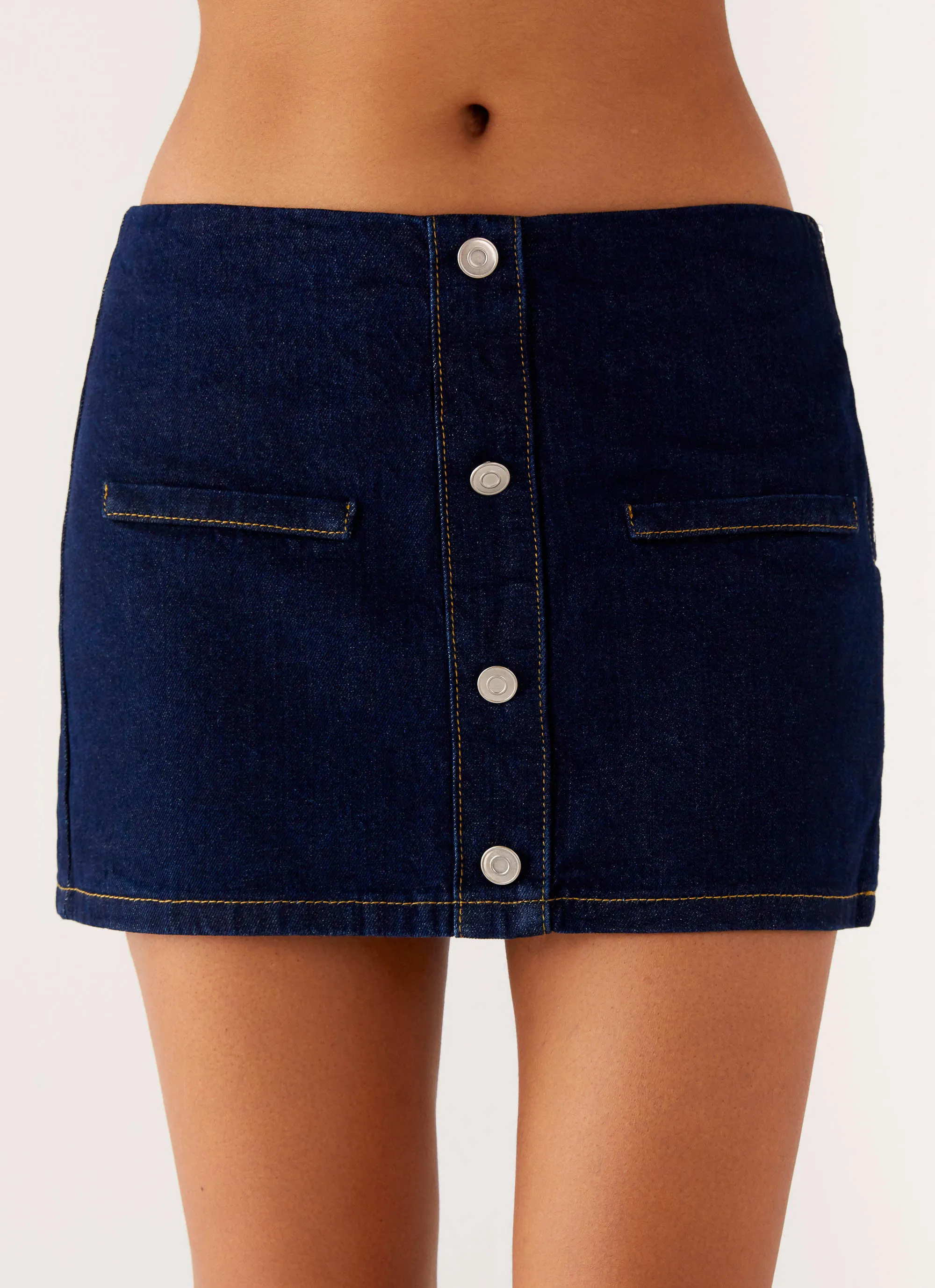 Morrison Denim Mini Skirt - Indigo Figure Flattering