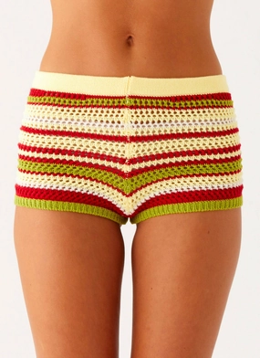 Motion Comfort Miffy Mini Shorts - Yellow Multi Miffy Mini Shorts - Yellow Multi Sporty Vibe Wear Breathable mesh