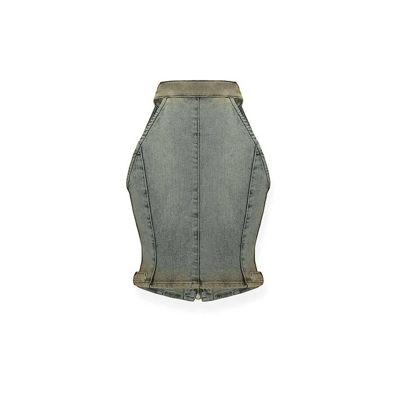Mud Biker Denim Vest