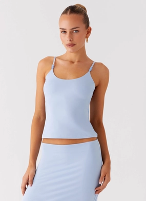 Hypoallergenic Interior Garrix Bead Cami Top - Baby Blue