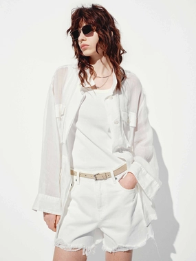 Multi Pockets Ramie Coat