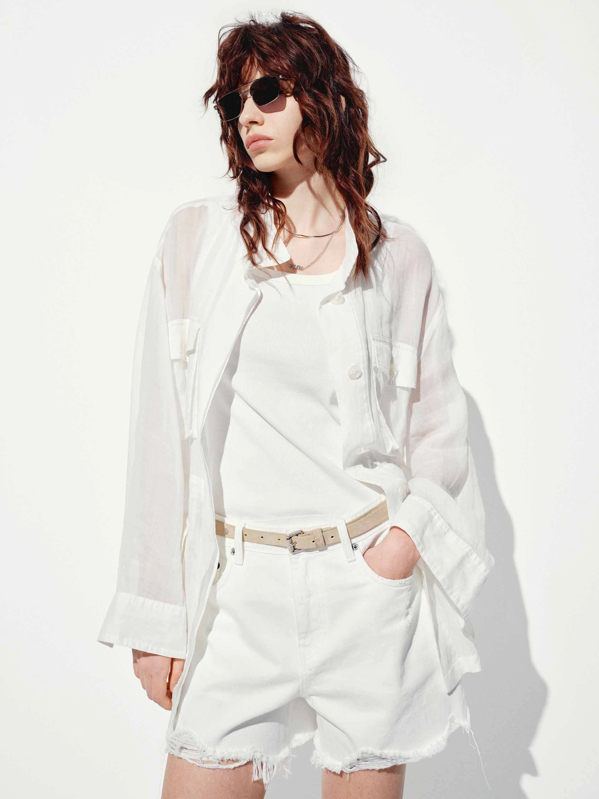 Multi Pockets Ramie Coat