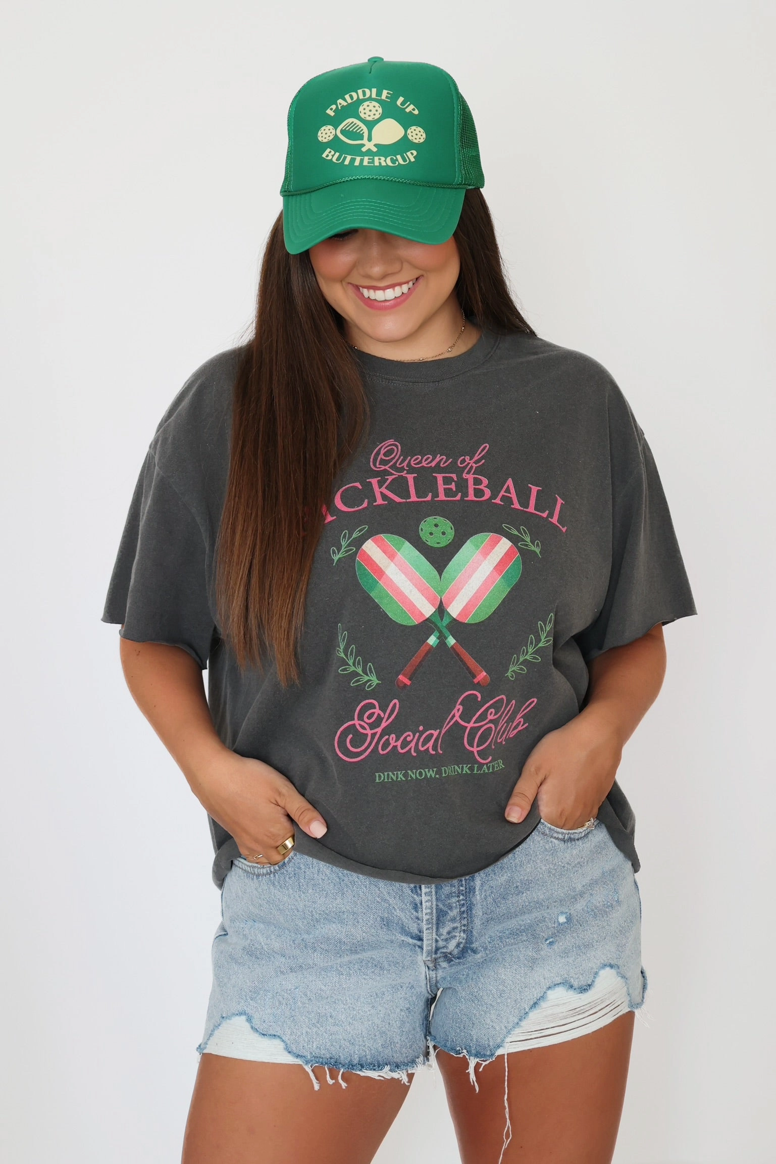Queen of Pickleball Graphic Tee(FINAL SALE) AntiPillingTreatment Ventilated Side Panels