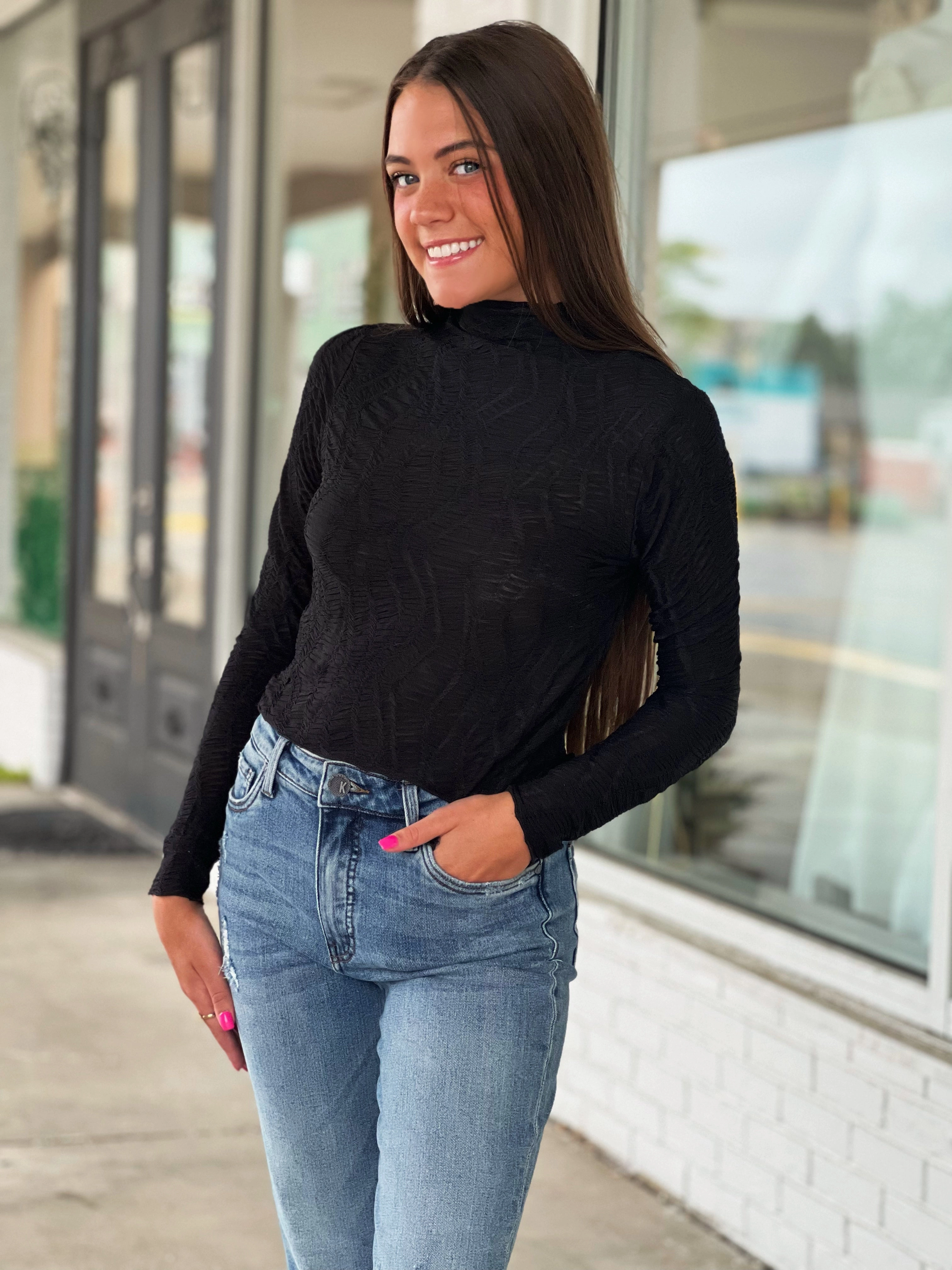 Tencel Lyocell Fiber Francesca Crop Top - Black (FINAL SALE)