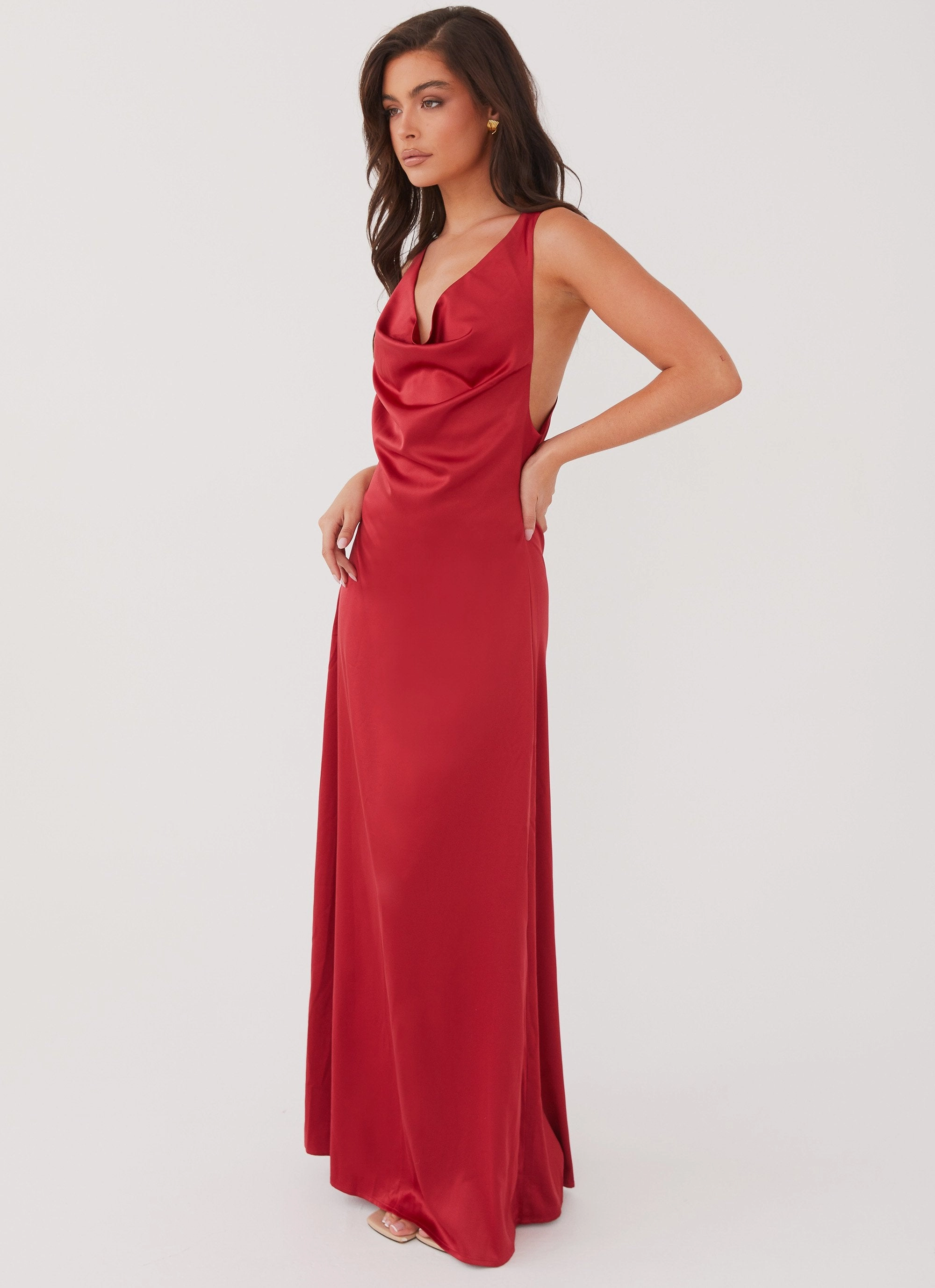 Cut-Out-Detail Casual maxi dress Musa Maxi Dress - Cherry Red