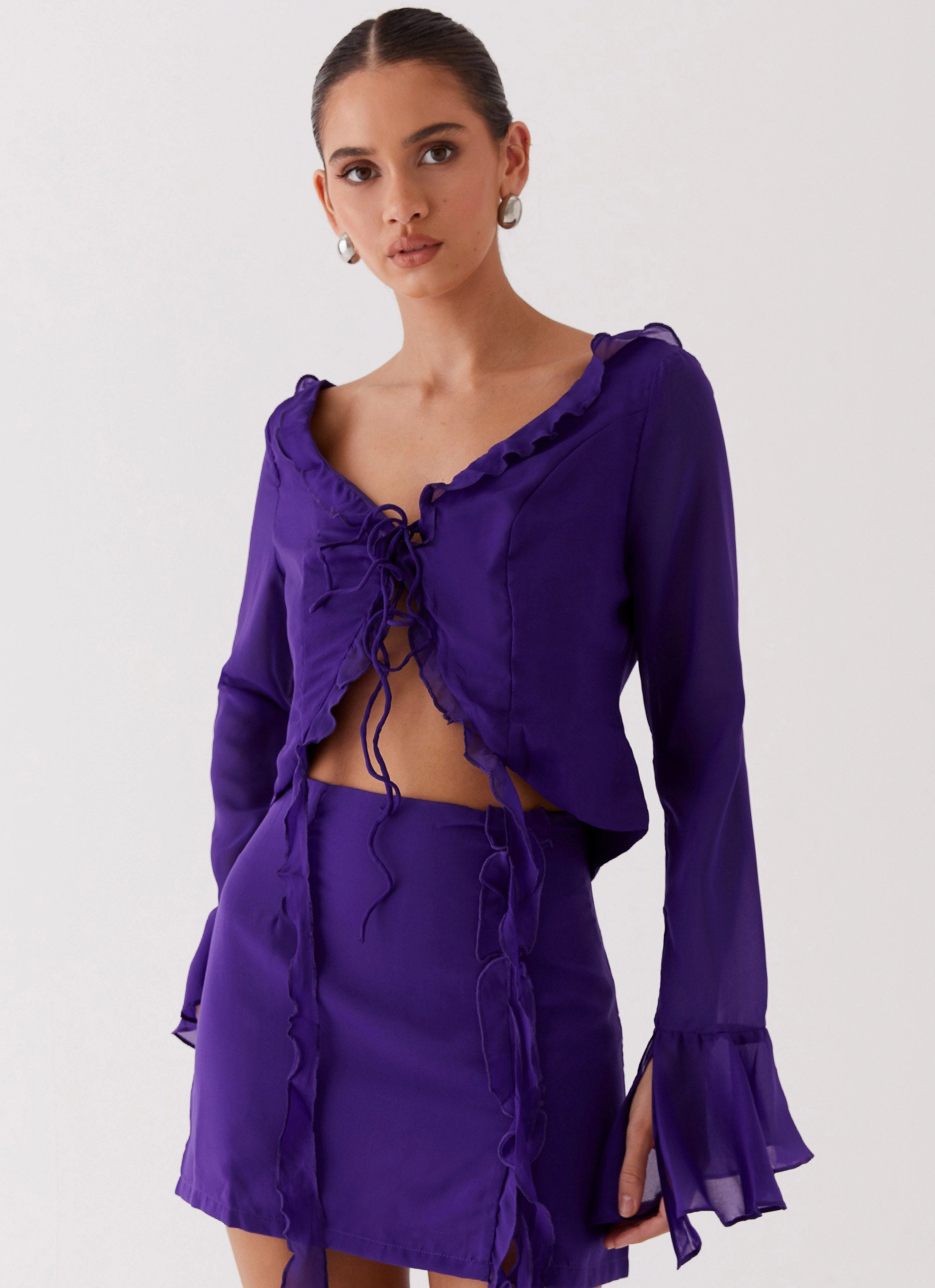Flexible Shoulder anti slip grip My Favourite Part Blouse - Violet