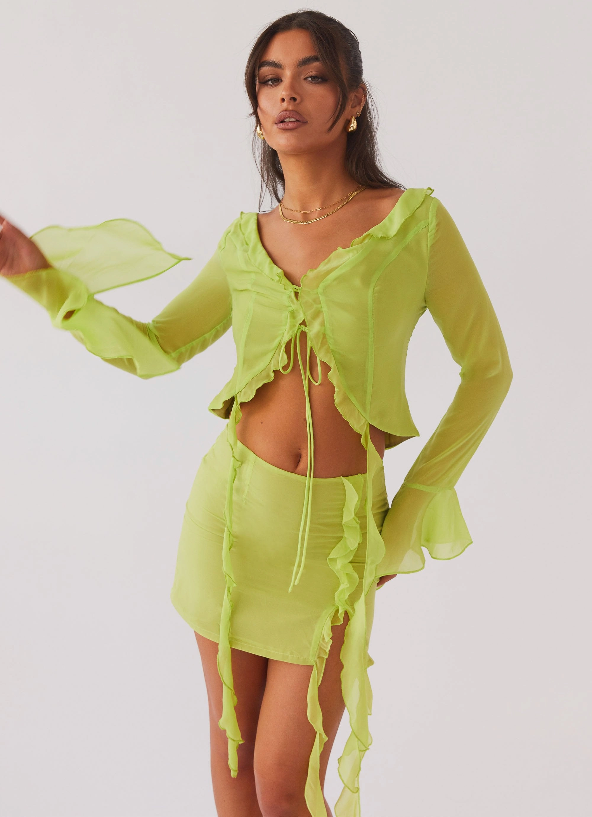 My Favourite Part Mini Skirt - Fern Hollow Fiber Fill