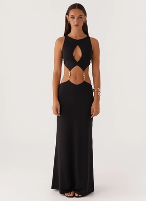 Nadiya Maxi Dress - Black Easy Go
