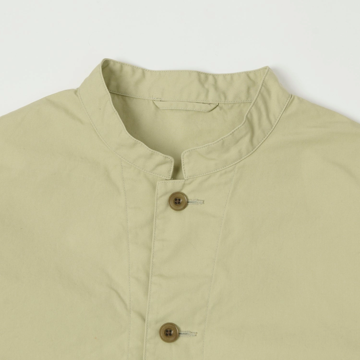 Nanamica Band Collar Shirt Jacket - Light Green