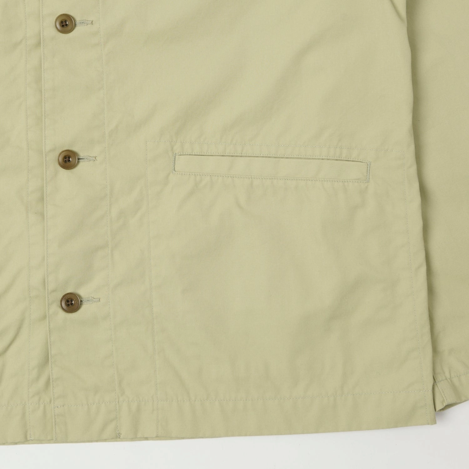 Nanamica Band Collar Shirt Jacket - Light Green
