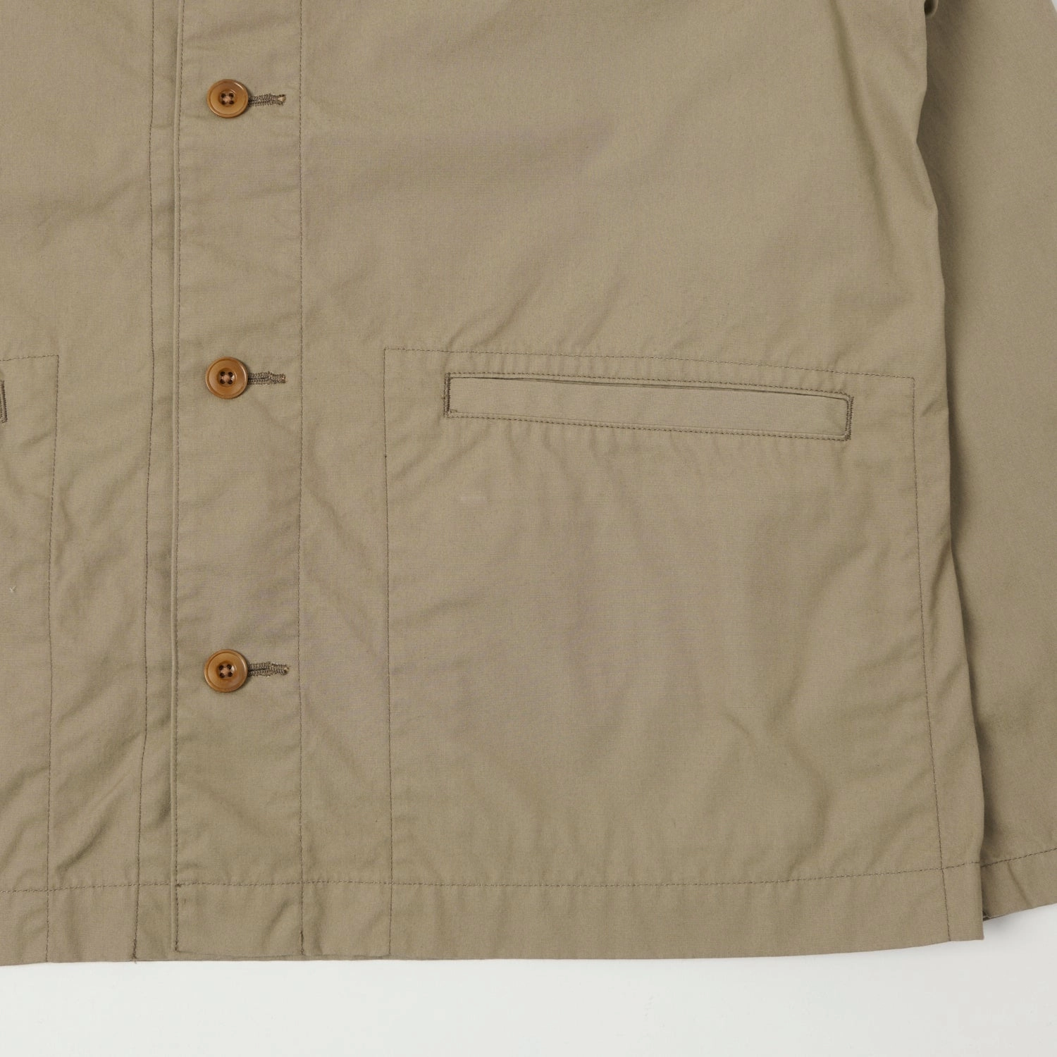Nanamica Band Collar Shirt Jacket - Taupe