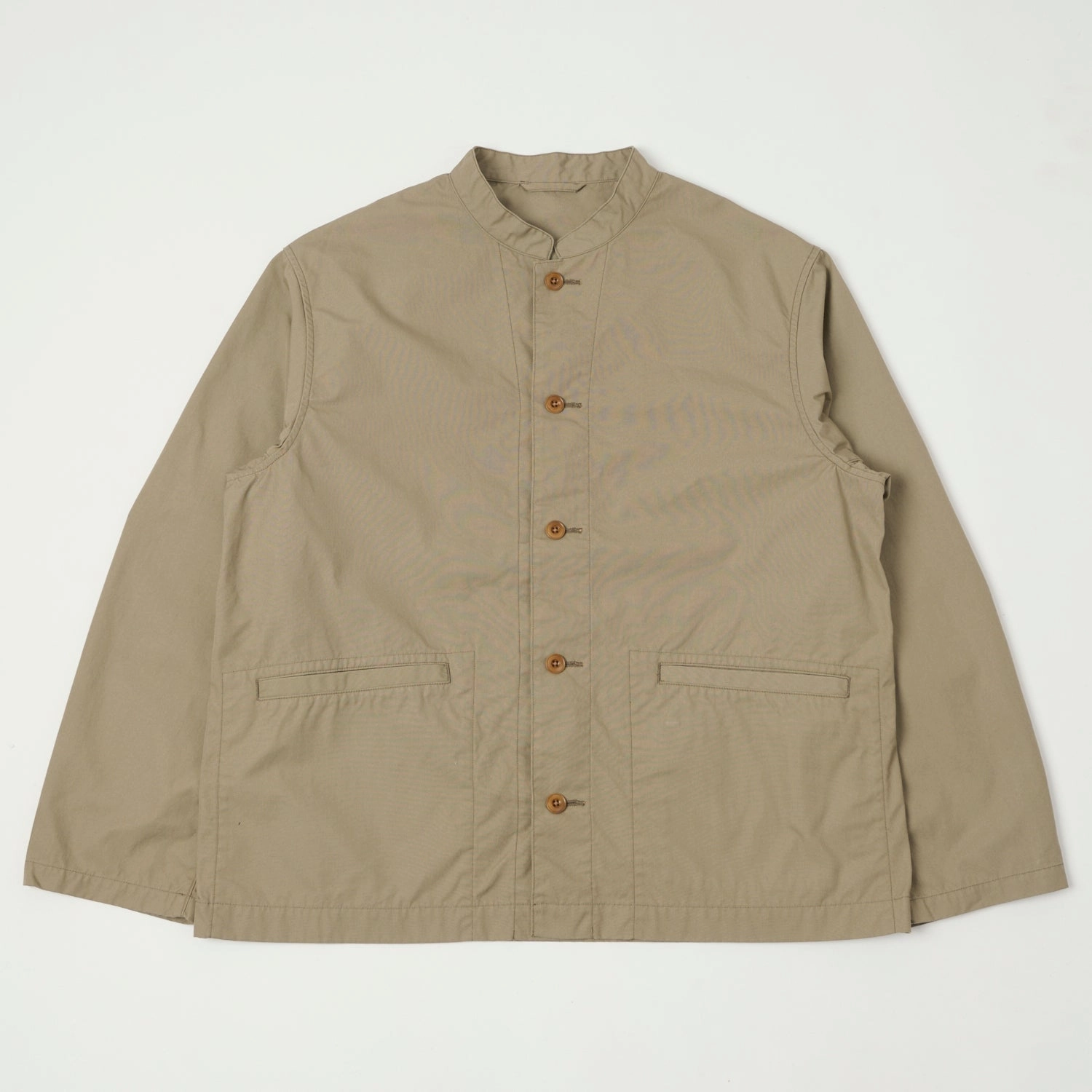 Nanamica Band Collar Shirt Jacket - Taupe