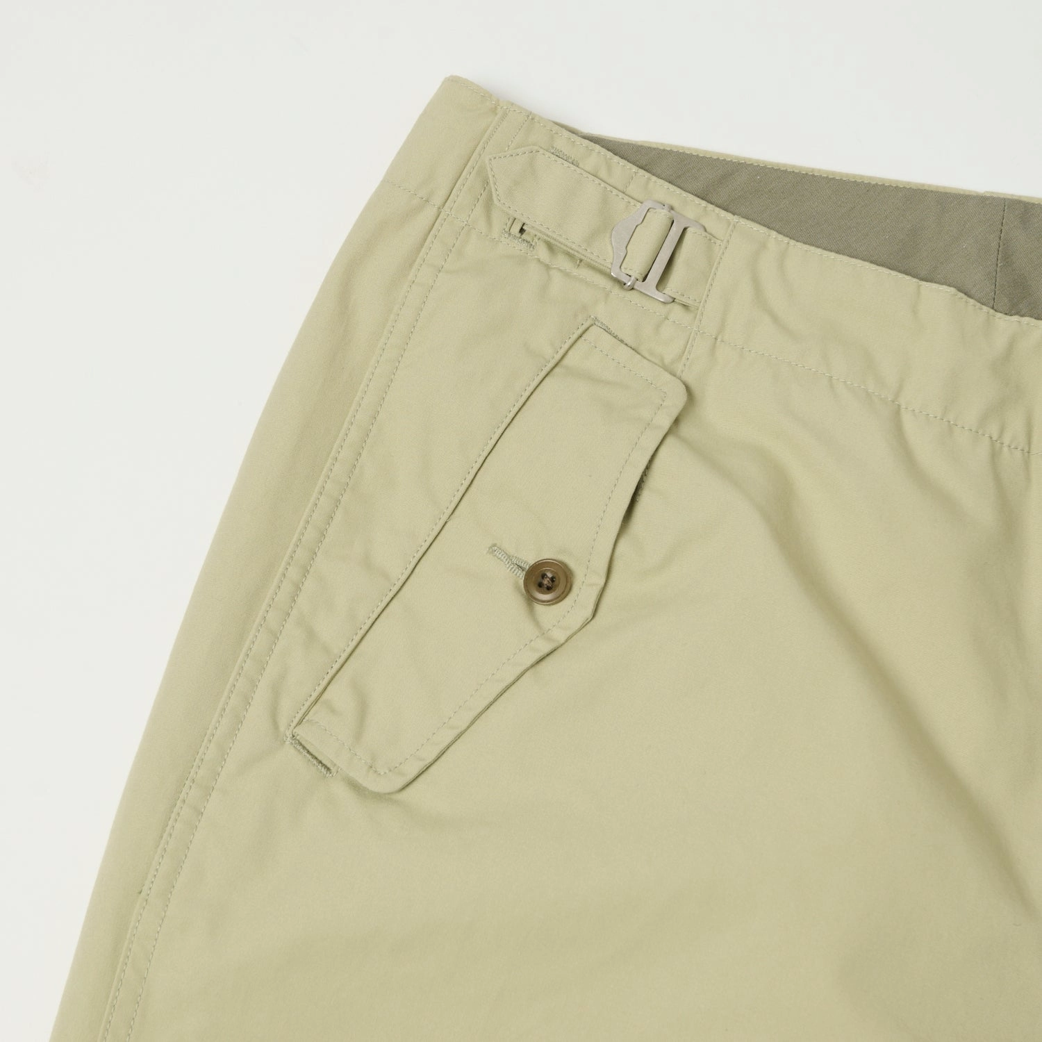Nanamica Side Belt Wide Pants - Light Green