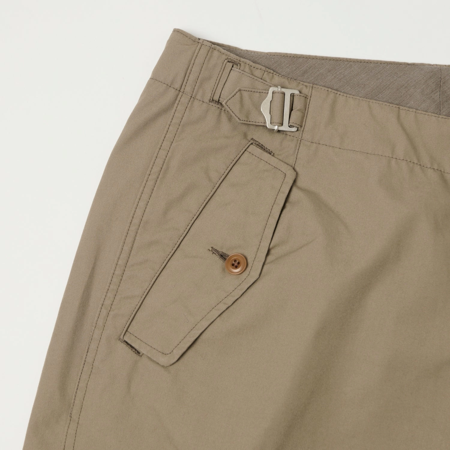 Nanamica Side Belt Wide Pants - Taupe