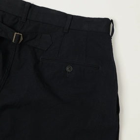 Nanamica Wool Gabardine Double Pleated Trousers - Dark Navy Nanamica Wool Gabardine Double Pleated Trousers - Dark Navy