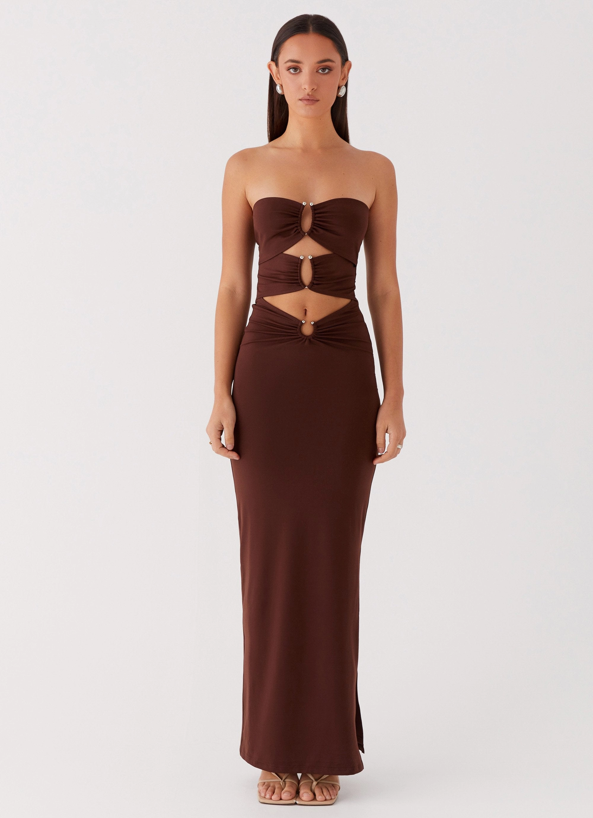 Natasha Strapless Maxi Dress - Chocolate Comfortable and breathable