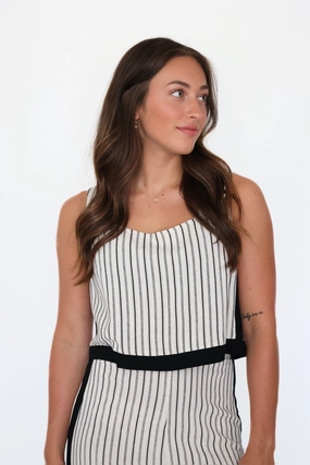 High Neck Design Natural Blend Top