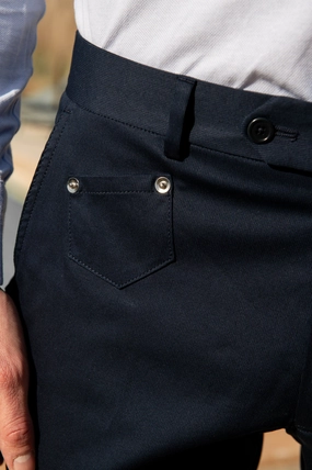 Navy cotton Sirmione trousers - Made in Italy Navy cotton Sirmione trousers - Made in Italy