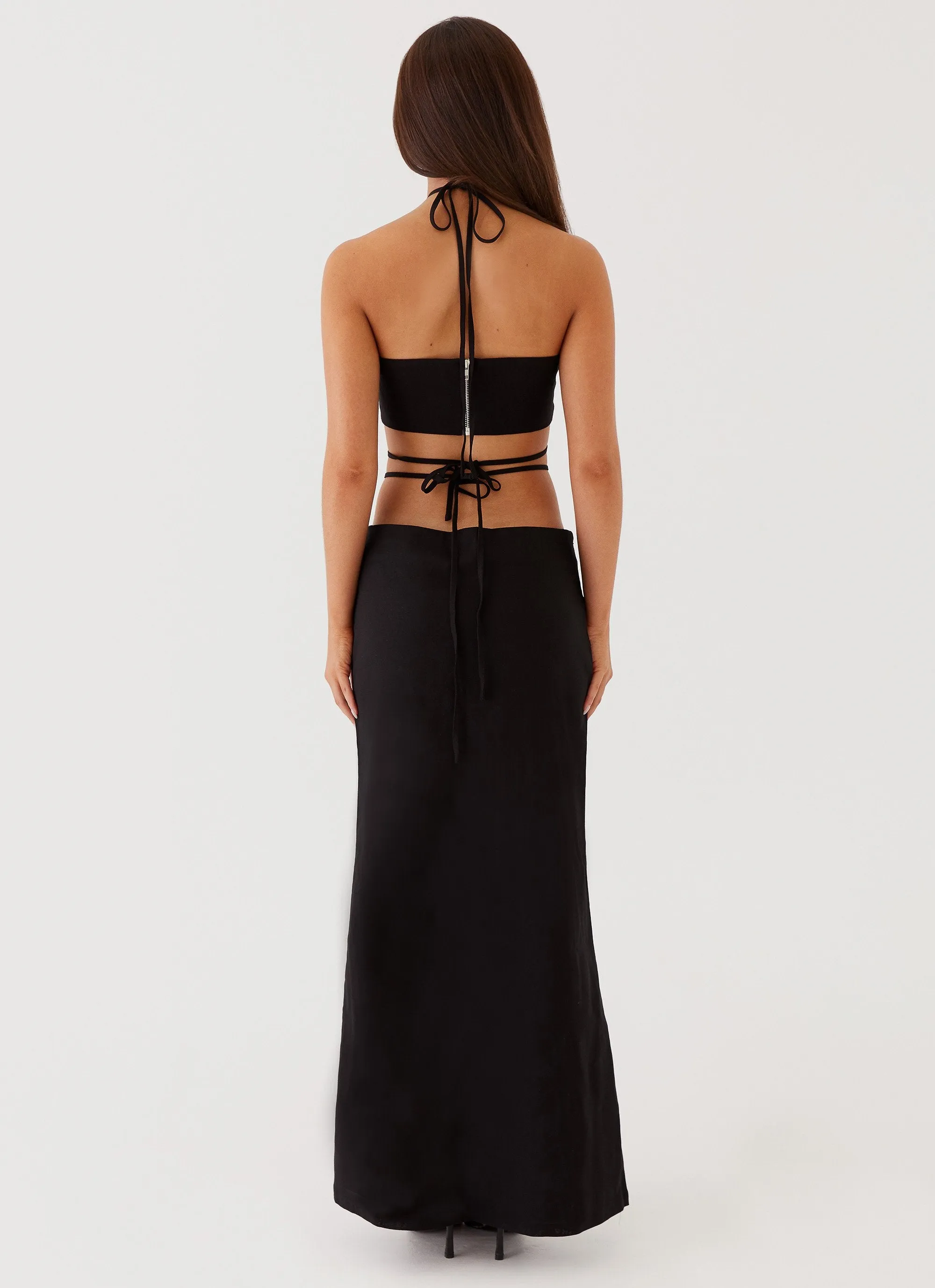 Neveah Beaded Maxi Skirt - Black Luxury Finish