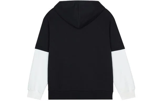 New Balance Colorblock Shoulder Drop Couple Style Sweatshirt Black