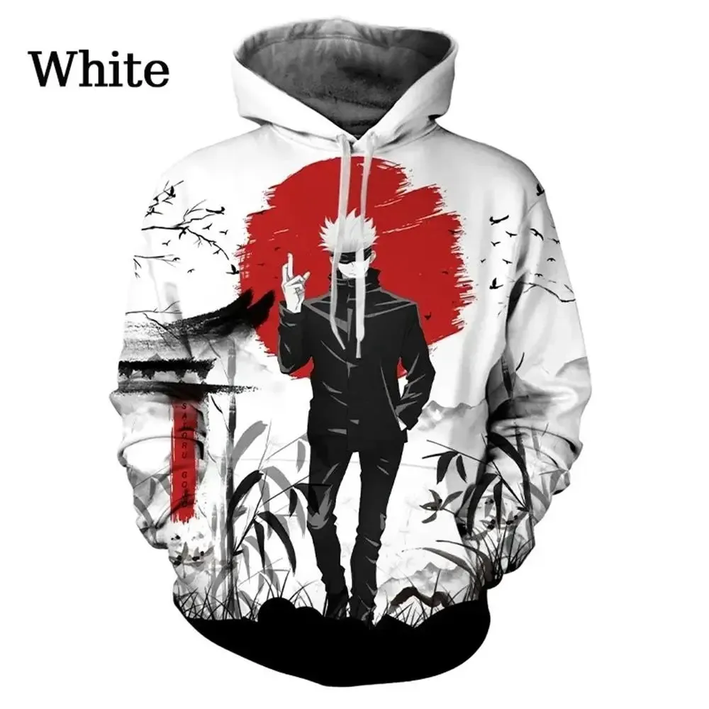New Mens Fashion Hoodie Anime Manga Jujutsu Kaisen Pattern Sweatshirt 3D Print