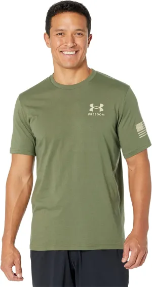 New Under Armor Liberty Flag T-Shirt in Marine OD Green/Desert Sand